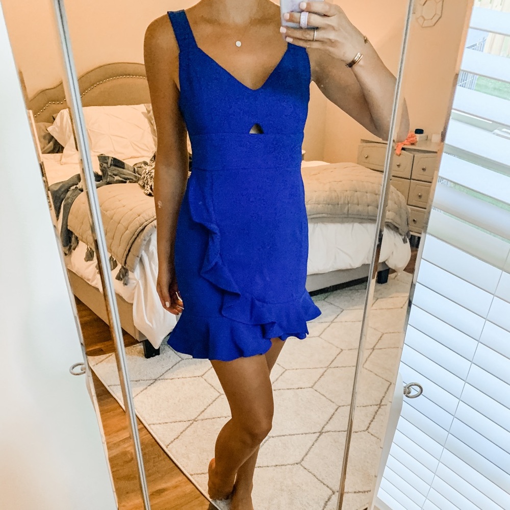 Royal Blue Ruffle Dress